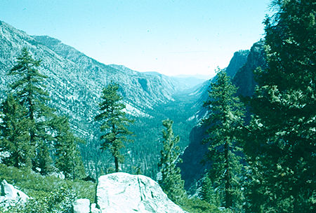 Looking down Kern Canyon from Morain Lake trail - Sequoia National Park 21 Jul 1957 Looking down Kern Canyon from Morain Lake trail - Sequoia National Park 21 Jul 1957