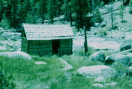 Hut at Kern Hot Spring on Kern River - Sequoia National Park 21 Jul 1957 Hut at Kern Hot Spring on Kern River - Sequoia National Park 21 Jul 1957