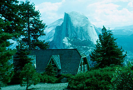 Glacier Point Hotel and Half Dome at Glacier Point - Yosemite National Park 16 Aug 1958 Glacier Point Hotel and Half Dome at Glacier Point - Yosemite National Park 16 Aug 1958