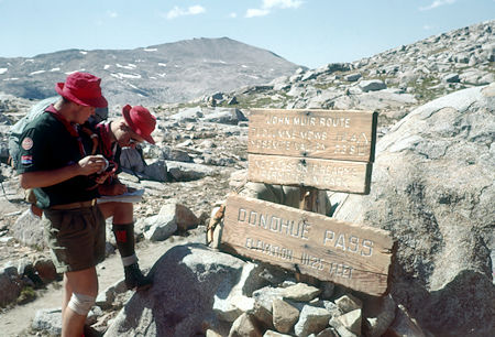 On top of Donahue Pass - Yosemite National Park - Aug 1958 On top of Donahue Pass - Yosemite National Park - Aug 1958