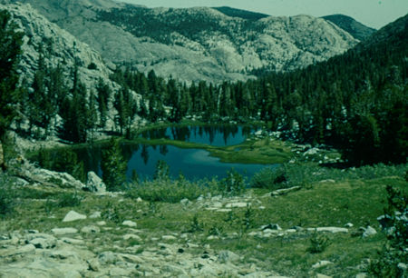 Lakes on way over Island Pass - Ansel Adams Wilderness - Aug 1958 Lakes on way over Island Pass - Ansel Adams Wilderness - Aug 1958