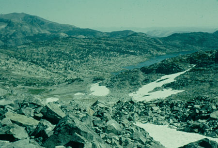 Thousand Island Lake, Island Pass ridge from near Banner/Davis Pass - Ansel Adams Wilderness - Aug 1958 Thousand Island Lake, Island Pass ridge from near Banner/Davis Pass - Ansel Adams Wilderness - Aug 1958