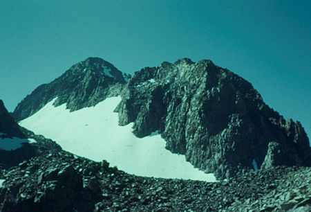 Mt. Ritter and top edge of Banner/Davis Pass - Ansel Adams Wilderness - Aug 1958 Mt. Ritter and top edge of Banner/Davis Pass - Ansel Adams Wilderness - Aug 1958