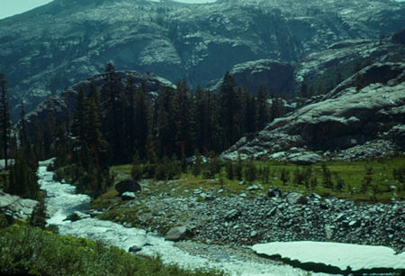 Looking downstream on North Fork San Joaquin - Ansel Adams Wilderness - Aug 1958 Looking downstream on North Fork San Joaquin - Ansel Adams Wilderness - Aug 1958