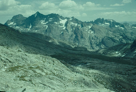 Minarets from Foerster Peak Pass - Ansel Adams Wilderness/Yosemite National Park - Aug 1958 Minarets from Foerster Peak Pass - Ansel Adams Wilderness/Yosemite National Park - Aug 1958