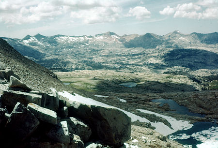 Looking over Foerster Peak Pass toward Merced River - Yosemite National Park - Aug 1958 Looking over Foerster Peak Pass toward Merced River - Yosemite National Park - Aug 1958