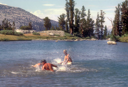 Regreation at Upperr Lyell Base Camp - Yosemite National Park 24 Aug 1966 Regreation at Upperr Lyell Base Camp - Yosemite National Park 24 Aug 1966