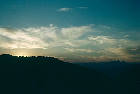 Sunset from Squaw Lake aka Helen Lake - John Muir Wilderness Aug 1959 Sunset from Squaw Lake aka Helen Lake - John Muir Wilderness Aug 1959