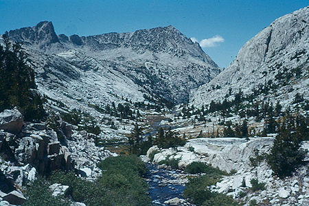 Looking back down Hilgard Branch - John Muir Wilderness Aug 1959 Looking back down Hilgard Branch - John Muir Wilderness Aug 1959
