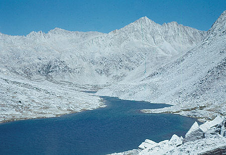Lake Italy from west side of Italy Pass - John Muir Wilderness Aug 1959 Lake Italy from west side of Italy Pass - John Muir Wilderness Aug 1959