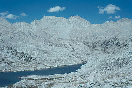 Lake Italy from west side of Italy Pass - John Muir Wilderness Aug 1959 Lake Italy from west side of Italy Pass - John Muir Wilderness Aug 1959