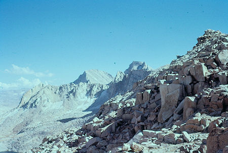 Looking along ridge from Italy Pass - John Muir Wilderness Aug 1959 Looking along ridge from Italy Pass - John Muir Wilderness Aug 1959