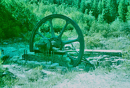 Mammoth Mill fly wheel at site of Mill City - 20 Aug 1959 Mammoth Mill fly wheel at site of Mill City - 20 Aug 1959