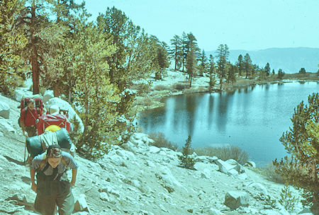 On the trail to Kearsarge Pass - John Muir Wilderness 1960 On the trail to Kearsarge Pass - John Muir Wilderness 1960