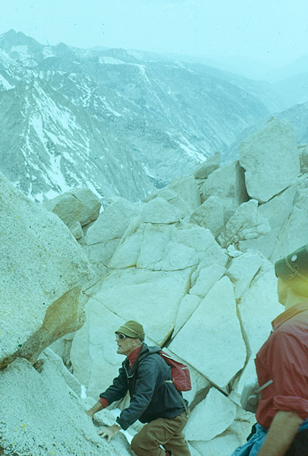 Looking back near the summit, Alan VanNorman - Kings Canyon National Park 1960 Looking back near the summit, Alan VanNorman - Kings Canyon National Park 1960