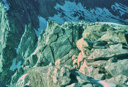 Looking back along Mt. Abbot ridge Looking back along Mt. Abbot ridge