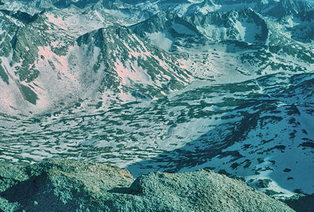 Frozen Lake Italy and Toe Lake from top of Mt. Abbot Frozen Lake Italy and Toe Lake from top of Mt. Abbot