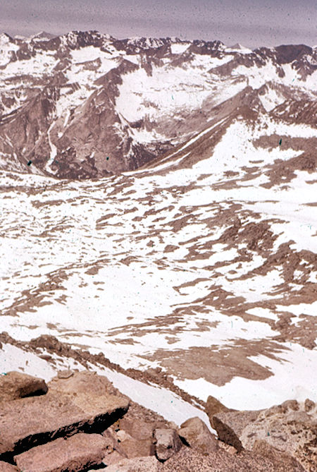 LeConte Canyon and Dusy Basin from Mt. Agassiz - John Muir Wilderness 24 Jun 1962 LeConte Canyon and Dusy Basin from Mt. Agassiz - John Muir Wilderness 24 Jun 1962