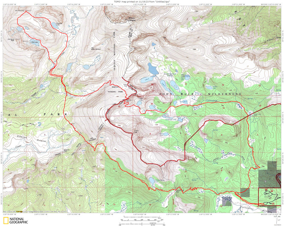 Route map to Mount Pickering 1976