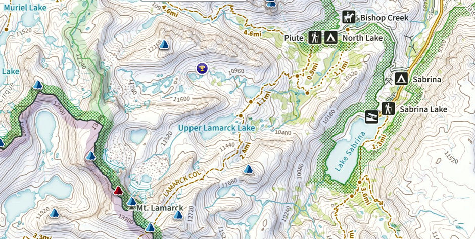 Mount Lamarck trail Mount Lamarck trail