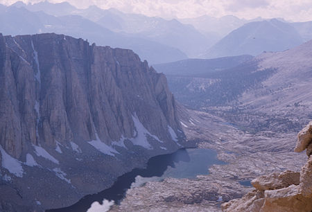 Mt. Hitchcock and Hitchcock Lake from Trail Crest trail junction - 20 Aug 1965