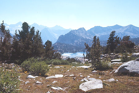 Bullfrog Lake from Kearsarge Pass Trail - Kings Canyon National Park 21 Aug 1971 Bullfrog Lake from Kearsarge Pass Trail - Kings Canyon National Park 21 Aug 1971