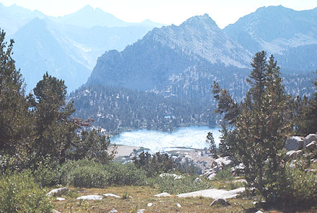 Bullfrog Lake from Kearsarge Pass Trail - Kings Canyon National Park 21 Aug 1971 Bullfrog Lake from Kearsarge Pass Trail - Kings Canyon National Park 21 Aug 1971