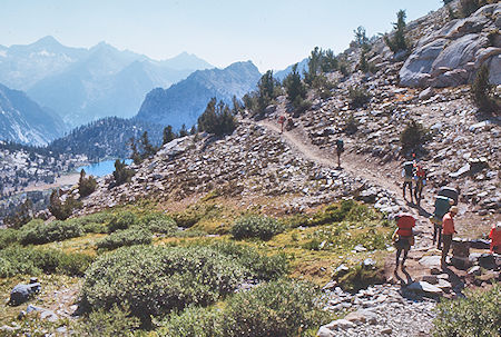 On trail above Bullfrog Lake - Kings Canyon National Park 21 Aug 1971 On trail above Bullfrog Lake - Kings Canyon National Park 21 Aug 1971