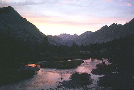 Sunset at camp near Center Basin - Kings Canyon National Park 22 Aug 1971 Sunset at camp near Center Basin - Kings Canyon National Park 22 Aug 1971