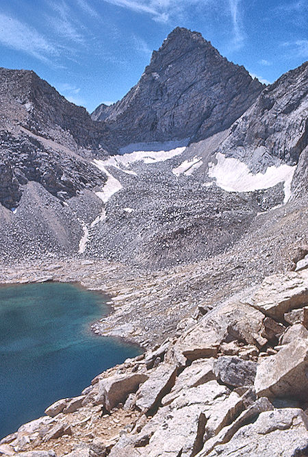 Junction Peak from Forester Pass trail - Kings Canyon National Park 23 Aug 1971 Junction Peak from Forester Pass trail - Kings Canyon National Park 23 Aug 1971