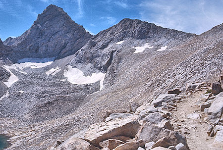 Junction Peak from Forester Pass trail - Kings Canyon National Park 23 Aug 1971 Junction Peak from Forester Pass trail - Kings Canyon National Park 23 Aug 1971