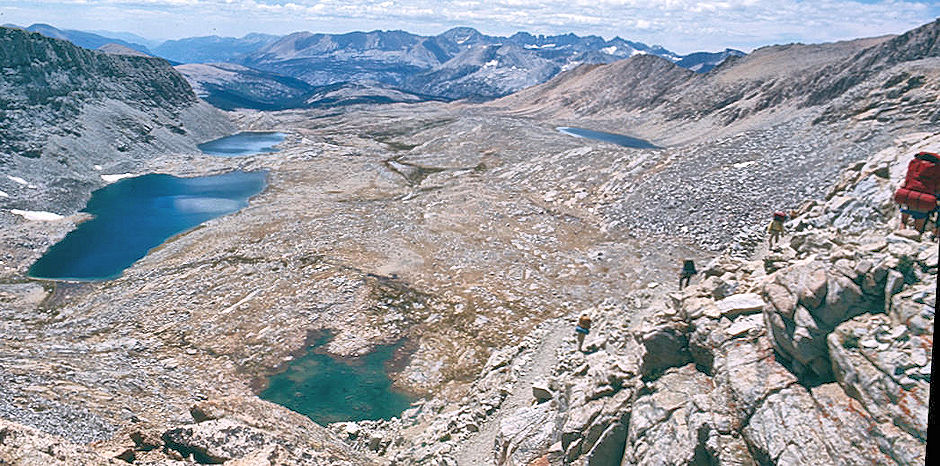 Descending south from Forester Pass - Sequoia National Park 23 Aug 1971 Descending south from Forester Pass - Sequoia National Park 23 Aug 1971