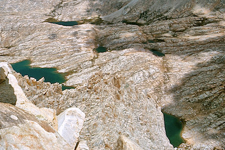 Hitchcock Lakes from Mt. Hitchcock<br>Sequoia National Park 26 Aug 1971 Hitchcock Lakes from Mt. Hitchcock - Sequoia National Park 26 Aug 1971