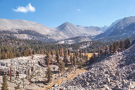 Crabtree Meadow, Mt. Whitney (far skyline) - Sequoia National Park 27 Aug 1971 Crabtree Meadow, Mt. Whitney (far skyline) - Sequoia National Park 27 Aug 1971