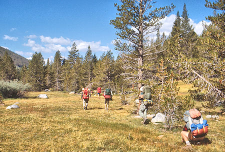 Start of cross-country down Rock Creek - Sequoia National Park 29 Aug 1971 Start of cross-country down Rock Creek - Sequoia National Park 29 Aug 1971