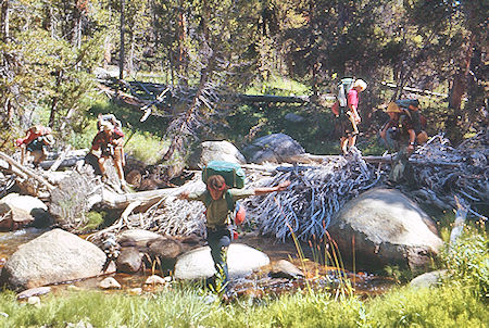 Crossing Rock Creek - Sequoia National Park 29 Aug 1971 Crossing Rock Creek - Sequoia National Park 29 Aug 1971