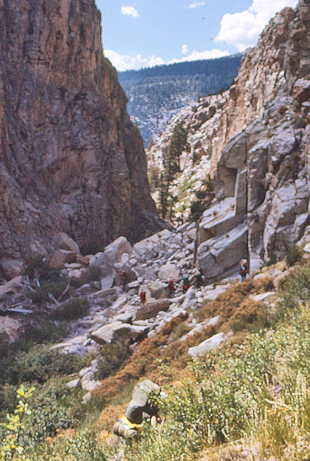 Descending Rock Creek - Sequoia National Park 29 Aug 1971 Descending Rock Creek - Sequoia National Park 29 Aug 1971