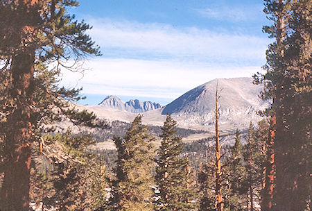 Junction Peak over Wright Lake Basin from south of Wallace Creek - Sequoia National Park 31 Aug 1971 Junction Peak over Wright Lake Basin from south of Wallace Creek - Sequoia National Park 31 Aug 1971