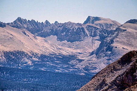 Crabtree Basin, Mt. Langley from top of Tripple Divide Peak - Sequoia National Park 02 Sep 1971 Crabtree Basin, Mt. Langley from top of Tripple Divide Peak - Sequoia National Park 02 Sep 1971