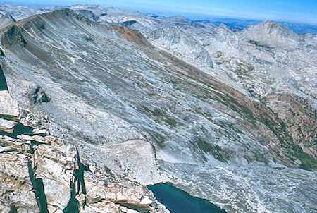 Coppermine Pass area, Glacier Lake from top of Triple Divide Peak - Sequoia National Park 02 Sep 1971 Coppermine Pass area, Glacier Lake from top of Triple Divide Peak - Sequoia National Park 02 Sep 1971