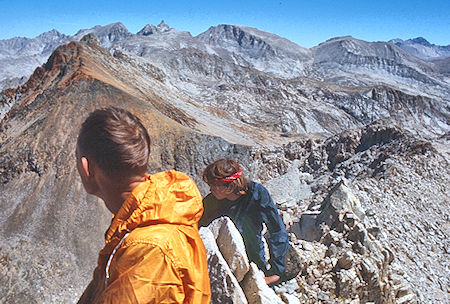 Looking along ridge to Milestone Mountain on skyline from top of Triple Divide Peak - Sequoia National Park 02 Sep 1971 Looking along ridge to Milestone Mountain on skyline from top of Triple Divide Peak - Sequoia National Park 02 Sep 1971