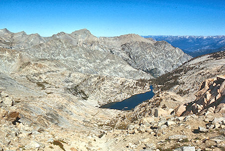 Colby Lake from Colby Pass - Kings Canyon National Park 03 Sep 1971 Colby Lake from Colby Pass - Kings Canyon National Park 03 Sep 1971