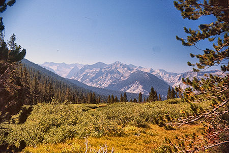 View south from near top of Avalanche Pass - Kings Canyon National Park 04 Sep 1971 View south from near top of Avalanche Pass - Kings Canyon National Park 04 Sep 1971