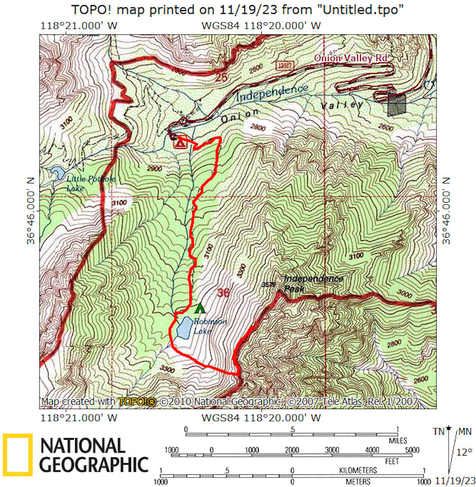 Independence Peak almost route map 1976 Independence Peak almost route map 1976
