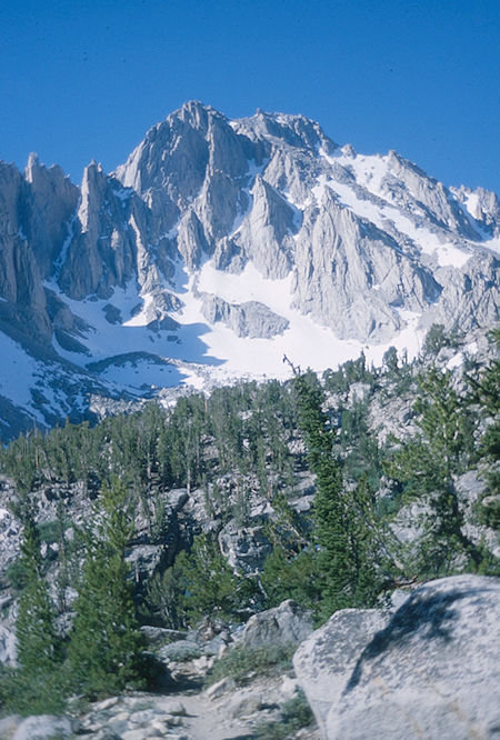 University Peak from Kearsarge Pass Trail - Kearsarge Pass 1978 University Peak from Kearsarge Pass Trail - Kearsarge Pass 1978