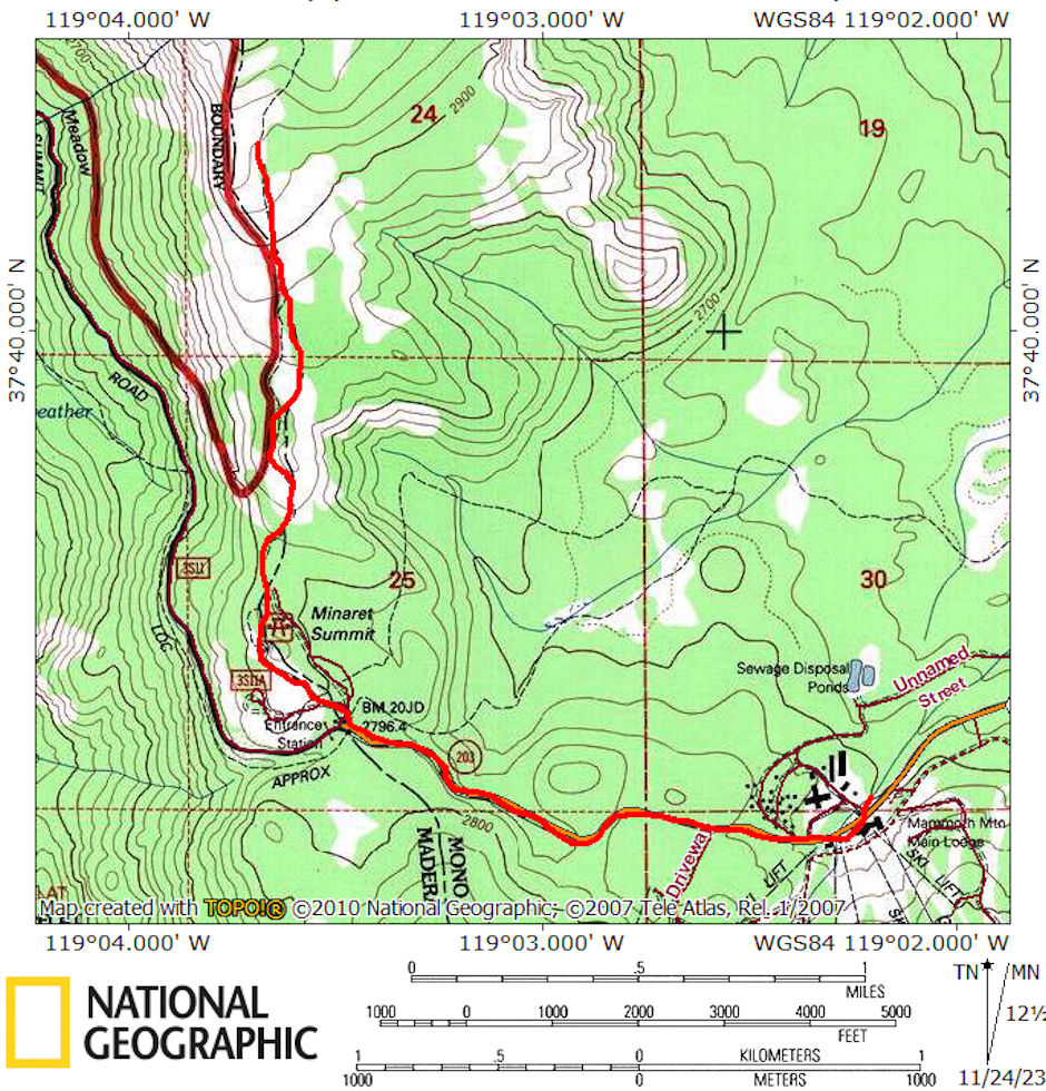 Minaret Summit ski tour 1977 Minaret Summit ski tour 1977