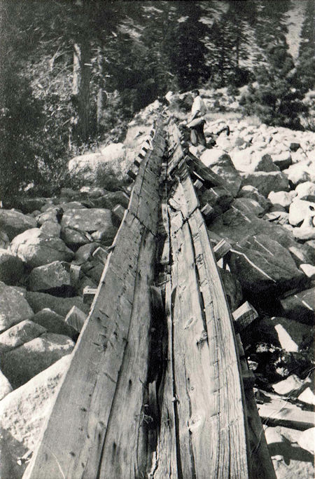 Stevens Sawmill Flume in Cottonwood Creek