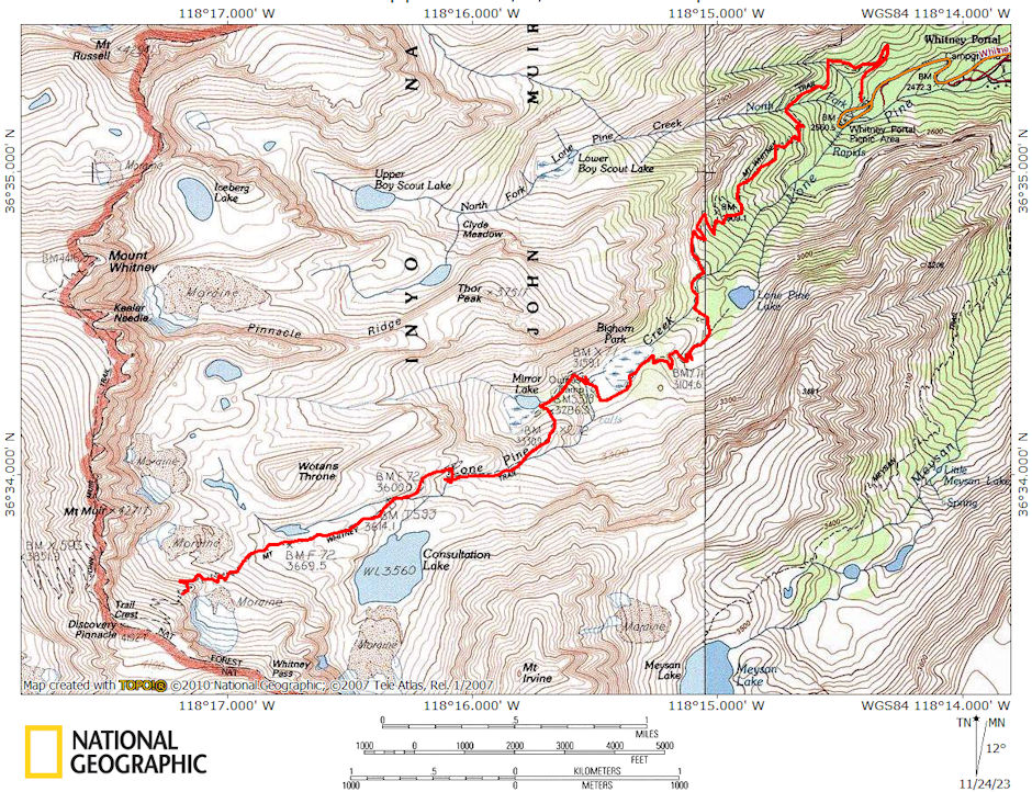 Whitney Portal - Consultation Lake 1977 Whitney Portal - Consultation Lake 1977