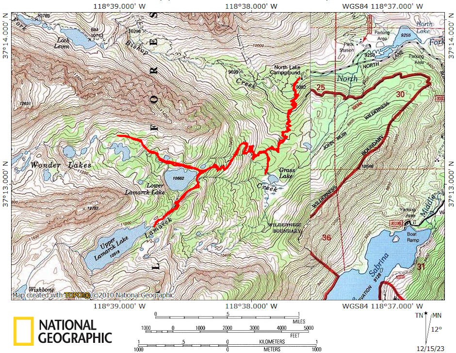 Lamarck Lakes area 1978 Lamarck Lakes area 1978