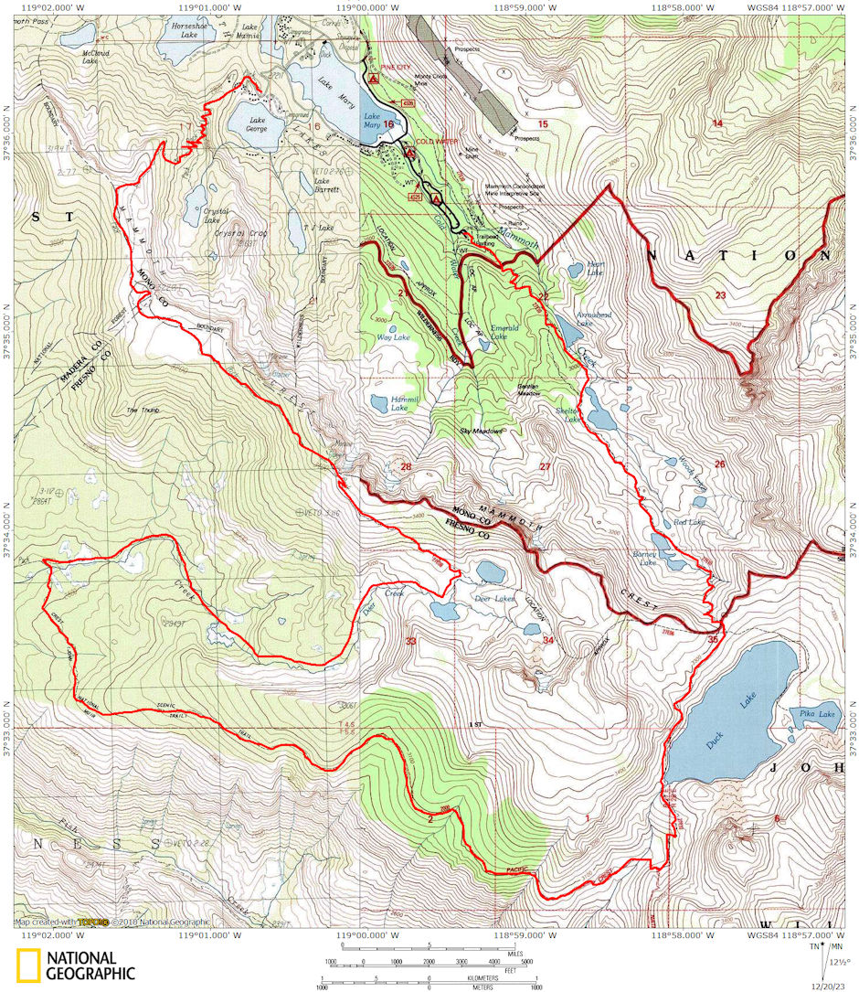 Mammoth Crest Area Loop 1978